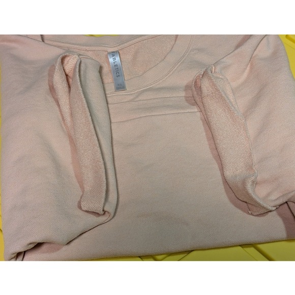 Fabletics Peach French Terry Cropped Sweatshirt Short Sleeve LS2148824 XL - Picture 9 of 9
